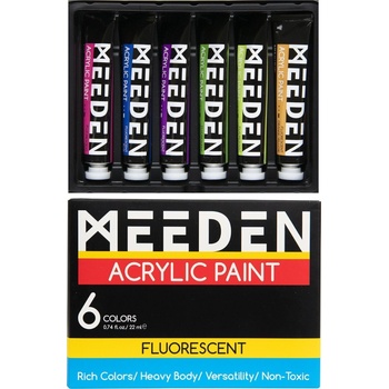 Meeden 34.1284 Комплект акрилни бои Fluorescent Shades 6 x 22 ml (34.1284)