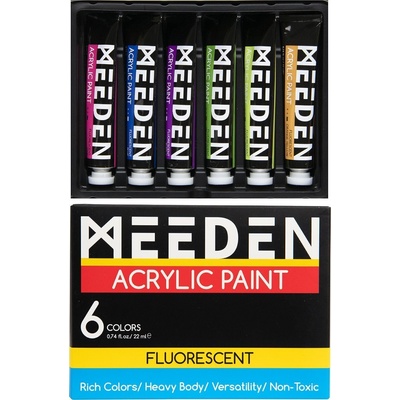 Meeden 34.1284 Комплект акрилни бои Fluorescent Shades 6 x 22 ml (34.1284)