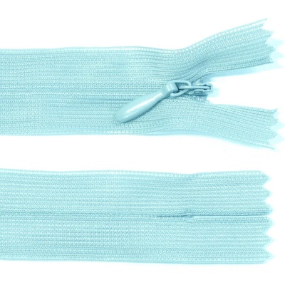 Spirálový zip no.3 skrytý nerozepínací 22cm - více barev color: 585 pastelová modrá