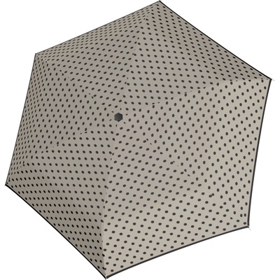 Derby Hit Mini Dots Beige dámský skládací deštník béžový