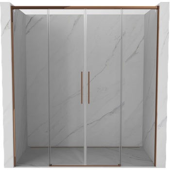 Mexen Rox плъзгащи се душ врати 170 см, прозрачни, розово злато - 8C2-170-002-60-00 (8C2-170-002-60-00)