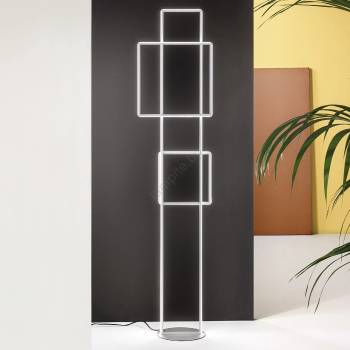 Ondaluce - LED димируема подова лампа DOWEL LED/77W/230V сребриста (OND0105)