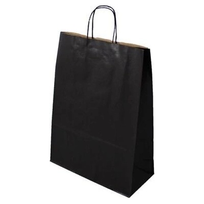 Papírová taška černá ExtraTWIST 320x120x410 mm s krouceným uchem