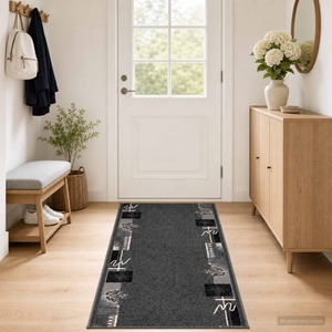 vidaXL Килим с пътека FLORNES Тъкан Сиво 67 x 350 cm ПП 7 mm (42057300)