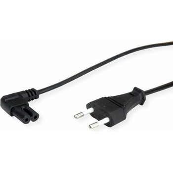Roline Захранващ кабел Roline 19.99. 2088, от Shuko(м) IEC320 C7(ж), под ъгъл 90 градуса, черен, 1.8m (19.99.2088)