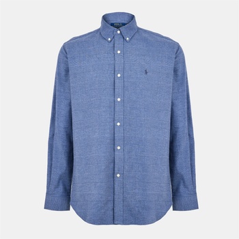 Ralph Lauren Риза с дълъг ръкав Polo Ralph Lauren Men's Long Sleeve Patterned Shirt - Blue Hthr