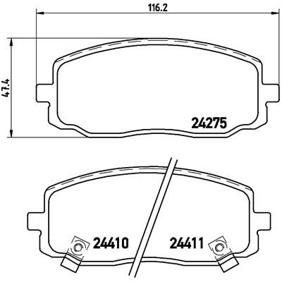 BREMBO Sada brzdových platničiek kotúčovej brzdy P30032