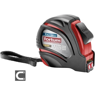 FORTUM svinovací, 7,5m, 7,5m, š. pásku 25mm (4780207)