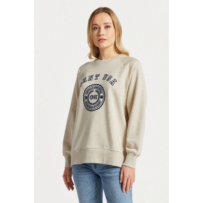 Gant USA Oversized C-Neck Sweat oranžová