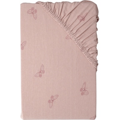 Livarno Žerzejové napínací prostěradlo motýl růžové 90-100x200 – Zboží Mobilmania