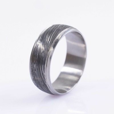 Kasiopea Steel voda Kovaný snubní prsten CR6468
