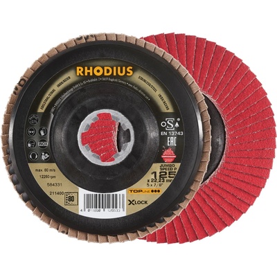 RHODIUS Lamelový brusný kotouč JUMBO SPEED P X-LOCK 125 x 22,23 P80 TOPline 211400