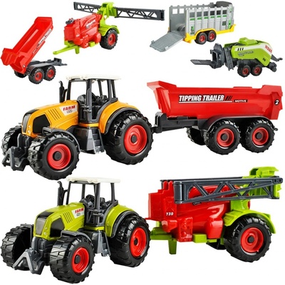 SunQ toys 7318 Súprava farmárskych strojov poľnohospodárske stroje a príslušenstvo 6ks