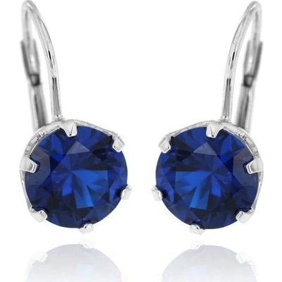 Zlatnictví U Kostela zlaté náušnice s tmavě modrým kamenem 886 mb