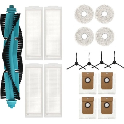Mobilly комплект резервни четки, филтри, мопове и торбички за Eta Aquilo Pro, Cecotec Conga 11090, 17 бр (set conga 11090 17 pcs)