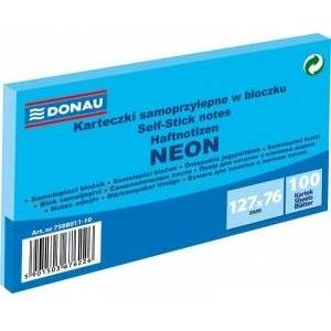 DONAU Adhesive notebook Donau Neon blue 100k [mm: ] 127x76 (7588011-10)