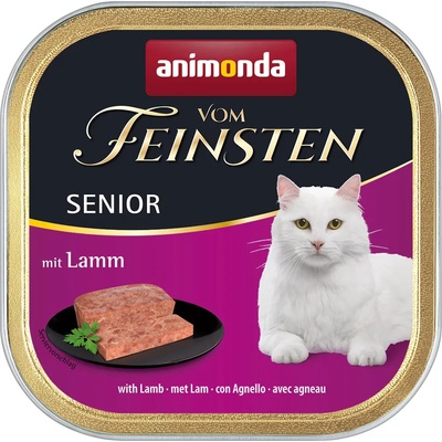 Animonda 6x100г Senior Animonda vom Feinsten, консервирана храна за котки - с агнешко