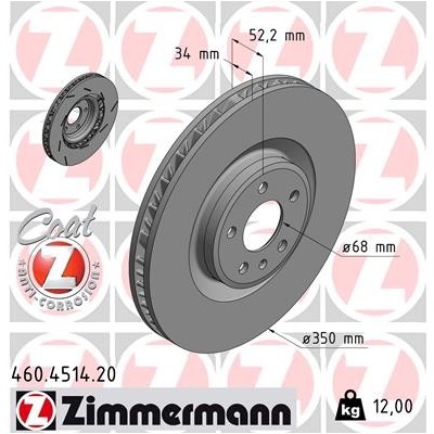 Brzdový kotúč ZIMMERMANN 460.4514.20 (460451420)