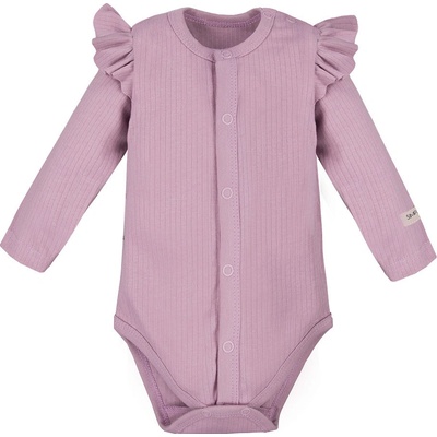 Rozepínací body s volánky SIMPLY COMFY vřesová s proužky
