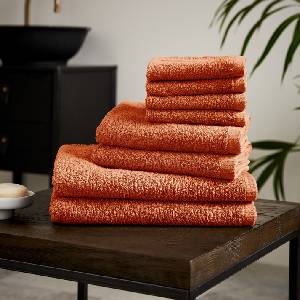 Catherine Lansfield Хавлиена кърпа Catherine Lansfield Quick Dry Cotton 8 Piece Towel Set - Orange