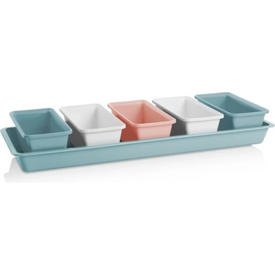 Plastkon Truhlík MiniGarden 60 cm ocelově modrý mix