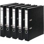 Falken 5x PP-Color plastic folder 5 cm narrow DIN A4 black - 15046640