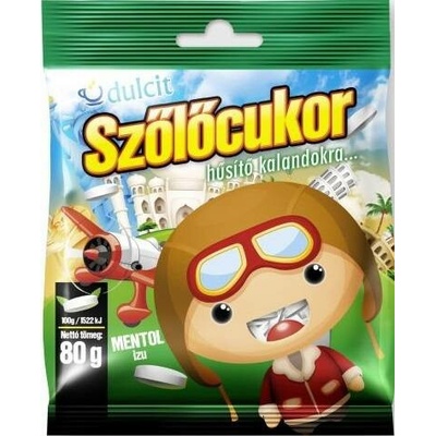 Dulcit Hroznový cukr mentol pastilky 80 g