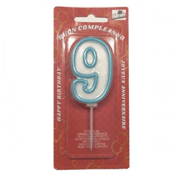 Свещ Рожден Ден синя 9