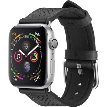 Spigen Каишка Spigen Retro Fit, кожена, за смарт часовник Apple Watch 42/44mm, черна (062MP25079)