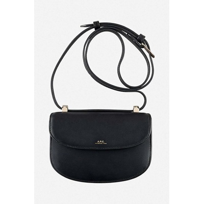 APC Кожена чанта A. P. C. Sac Geneve Mini PXAWV-F61415 BLACK в черно (PXAWV.F61415)