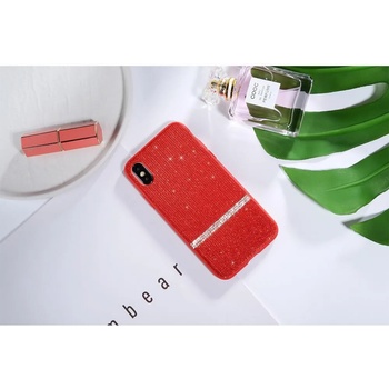 Sulada Блестящ Калъф с Камъни за iPhone XS Max, SULADA Shiny Star Case, Червен (69711965305001)