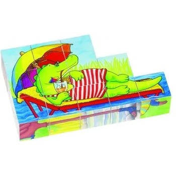 Image 1 of Goki - Дървени кубчета - Смешни животни (57815)