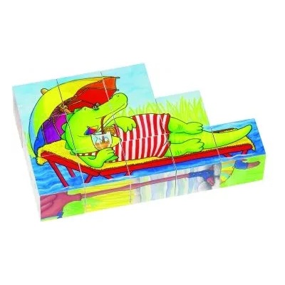 Goki - Дървени кубчета - Смешни животни (57815)