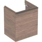 Geberit Smyle Square - Шкафче за умивалник, 54x43x62 см, 1 врата, панти отдясно, орех/лава 500.365. JR. 1 (500.365.JR.1)