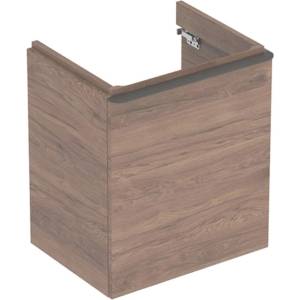 Geberit Smyle Square - Шкафче за умивалник, 54x43x62 см, 1 врата, панти отдясно, орех/лава 500.365. JR. 1 (500.365.JR.1)
