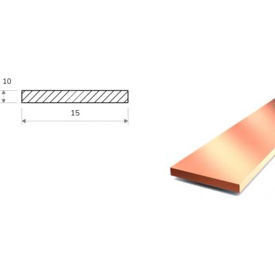Medená tyč plochá 15×10 (CW004A)