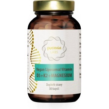 Puravia LABS Liposomální vitamín D3 + K2 + Magnesium VEGAN, 30 kapslí