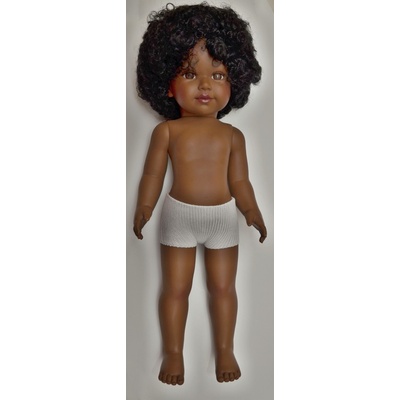 Vestida de Azul Realistická Coral bez oblečení Coral černé kudrnaté vlasy afro 45 cm