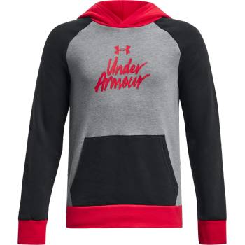 Under Armour Суитшърт с качулка Under Armour Rival Fleece Script Colorblock 1379795-001 Размер YXL