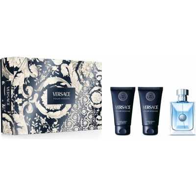 Versace Pour Homme EDT 50 ml + Versace Pour Homme šampon a sprchový gel 50 ml + Versace Pour Homme balzám po holení 50 ml