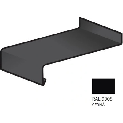 BLIX parapet pozink 0,5 x 850 RAL 9005 Černa