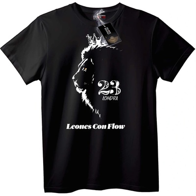 NOONEBRAND Тениска Лъвска корона 23 Londra - 7XL, White