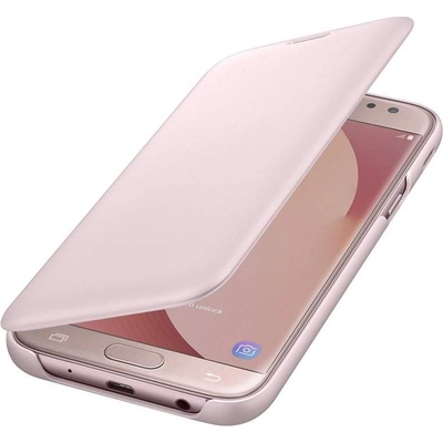 Samsung Flip Wallet Cover EF-WJ530CP - оригинален кожен кейс за Samsung Galaxy J5 (2017) (розов)