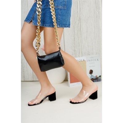 Riccon Дамски велурени чехли 0012225 - Черни #325901 (325901_Черно)