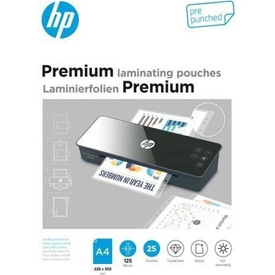 Laminovacia fólia, 125 mikrónov, A4, lesklá, 25 ks, HP "Premium"