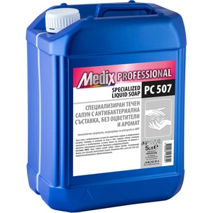 Medix Течен сапун Medix PC507, антибактериален, без аромат, 5 L