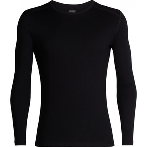 Icebreaker Мъжко мериносово термобельо Icebreaker 260 Tech L/S Crewe Merino base layer - Black (015-0865-0112)