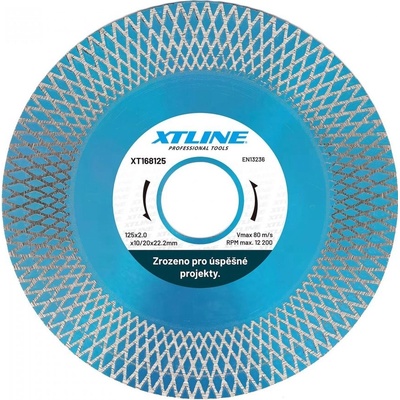 Xtline Kotúč diamantový turbo 125 x 2,0 x 10/20 x 22,2 mm XT168125