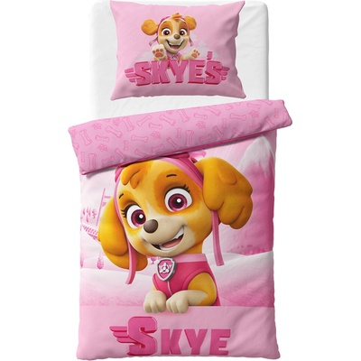 Carbotex bavlna obliečky Labková patrola Paw Patrol motív pilotka Skye 100% bavlna 70x90 140x200