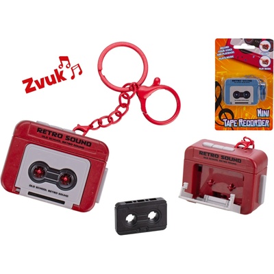 Přívěsek na klíče kazeťák dětská na baterie 2 barvy Zvuk – Zbozi.Blesk.cz